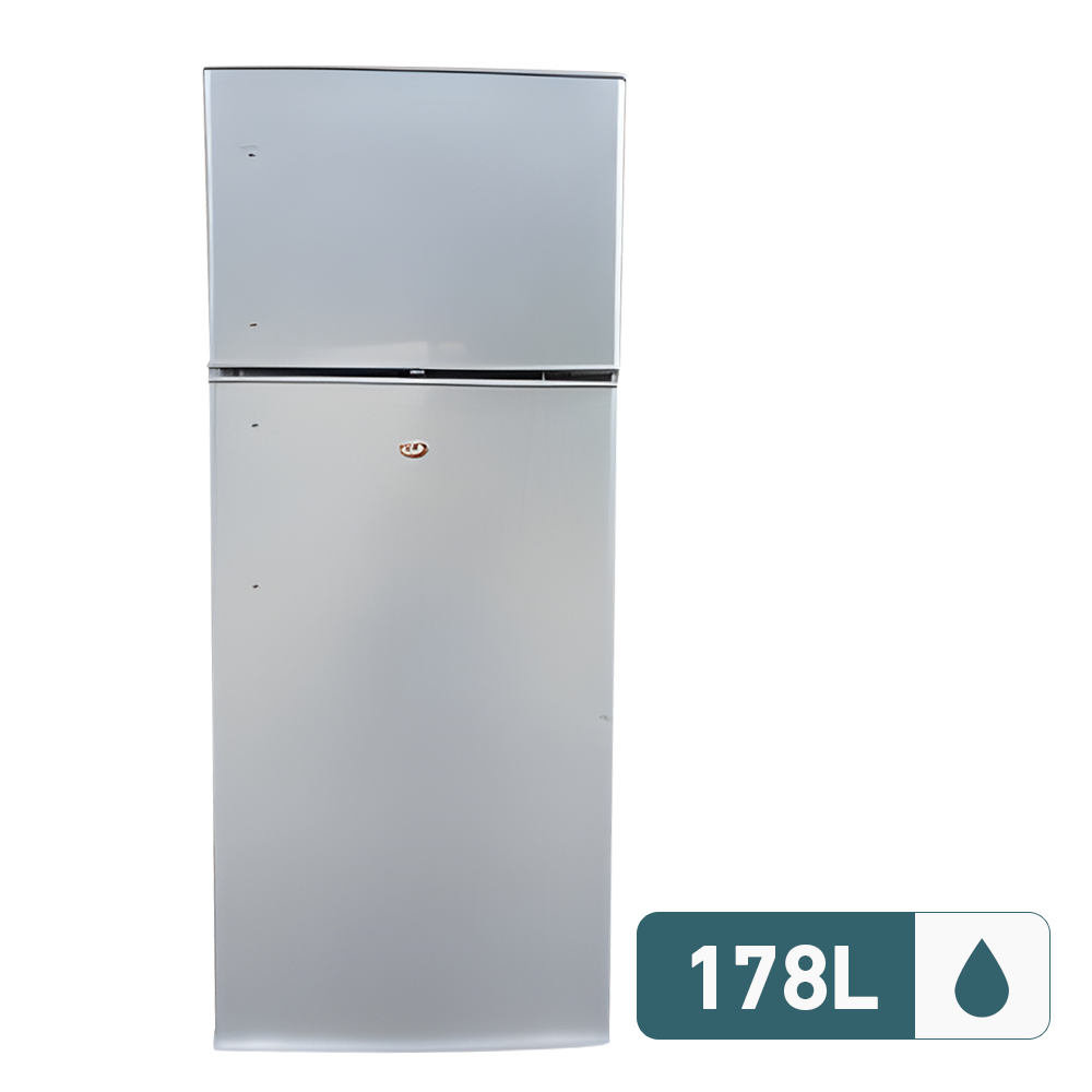 178L top mount refrigerator with minimalist design.
