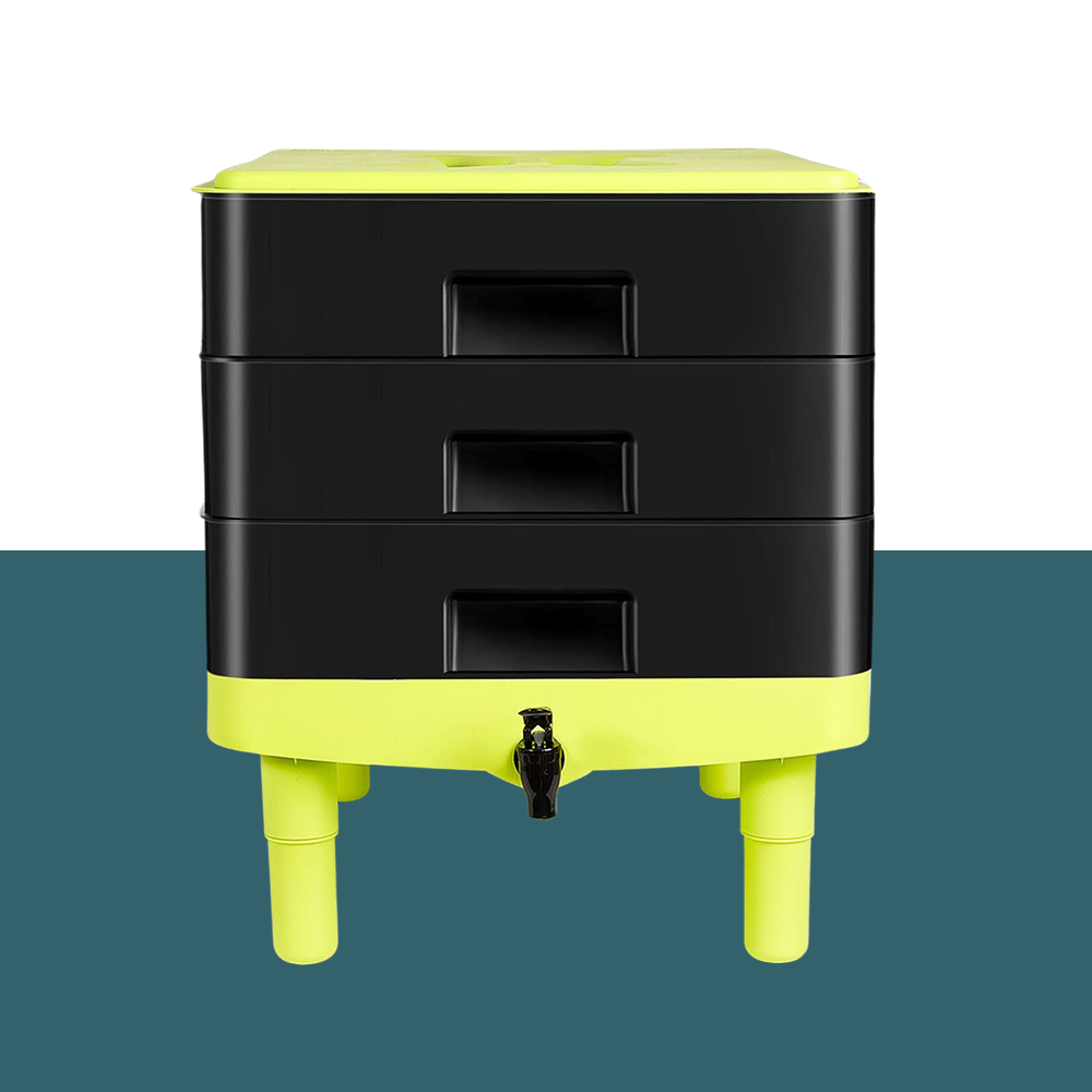 front view of 60L Large 3-Tray Worm Compost Bin