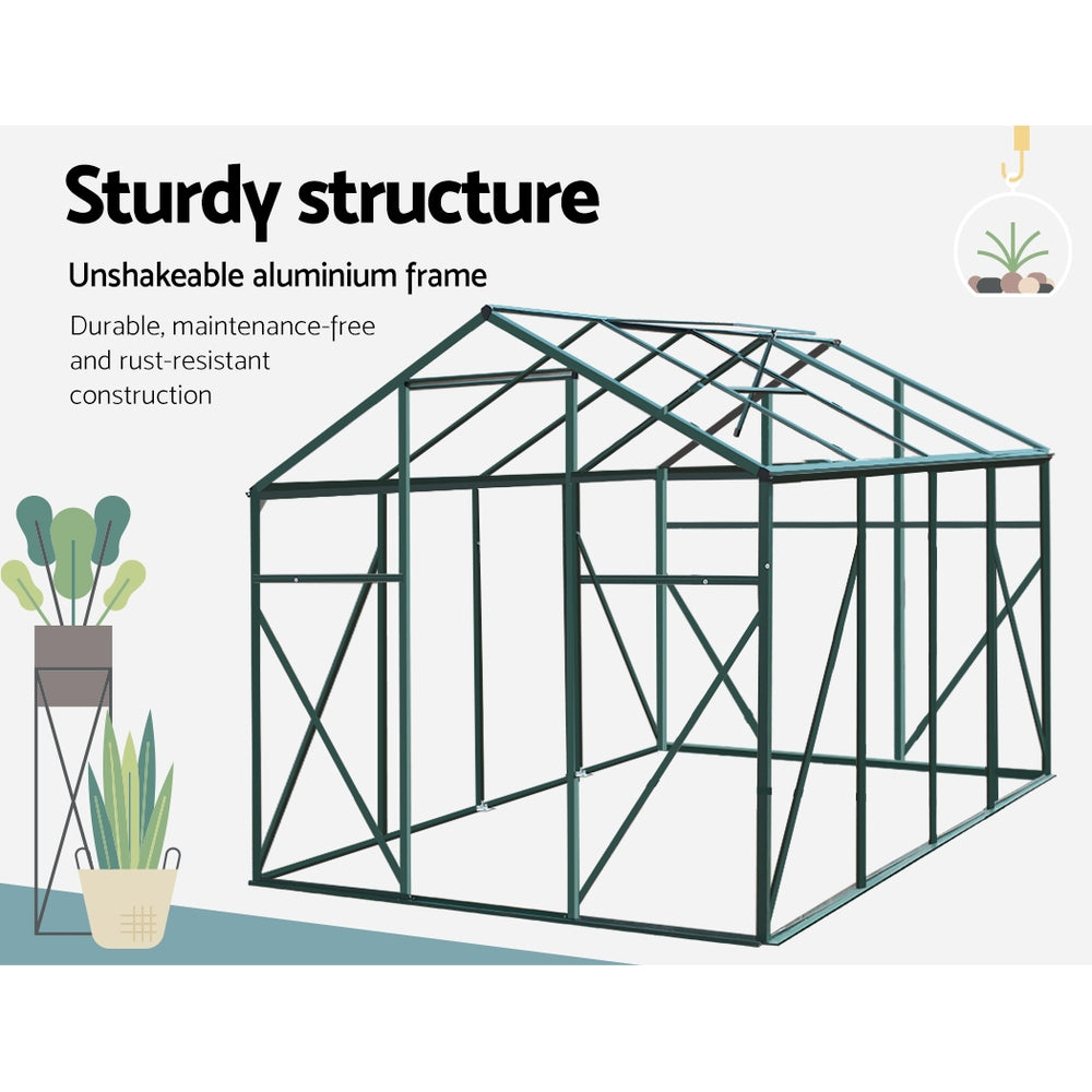A technical diagram labeled "Sturdy structure," highlighting key frame components and structural reinforcements.