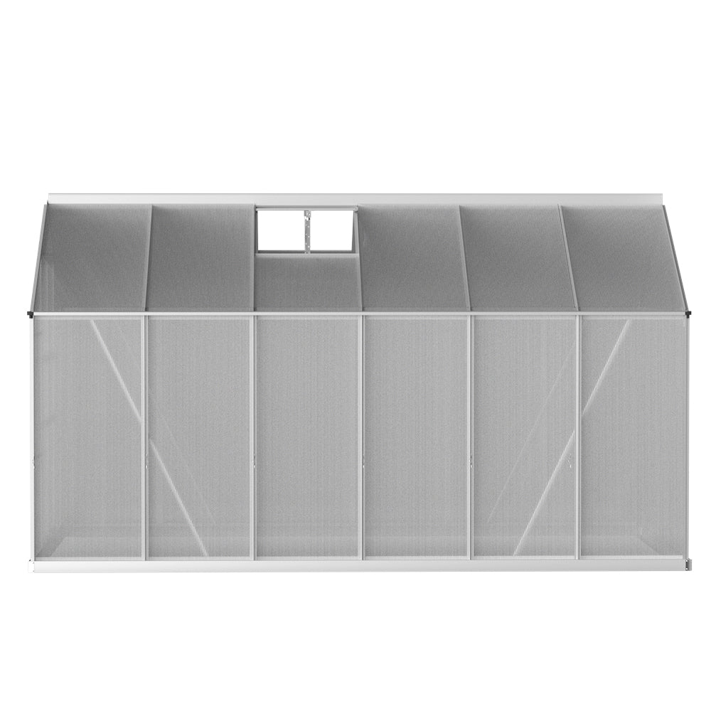 Greenfingers 3 x 2.5 x 2.26M Double Doors Aluminium Greenhouse Shed