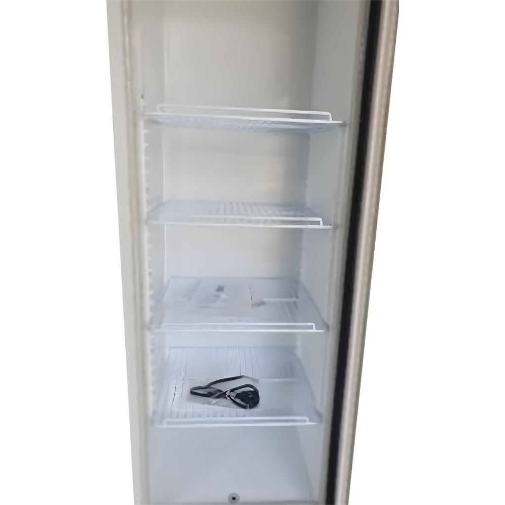 Partial close-up of the fridge’s ventilation system, ensuring optimal cooling performance