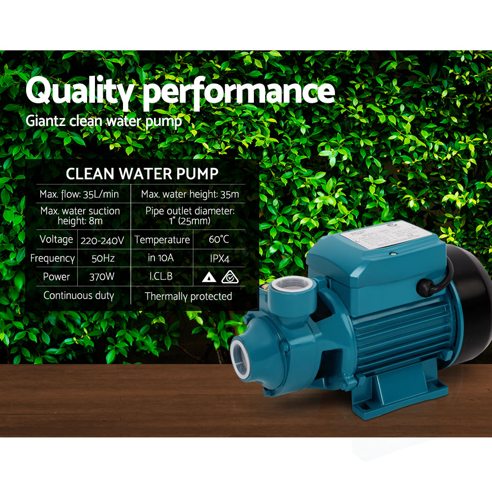 High-quality performance water pump in a garden setting, emphasizing its reliability and efficiency.