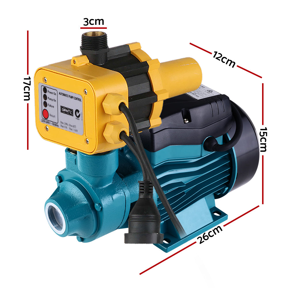 Detailed dimensions of the pump, showcasing its compact and ergonomic design