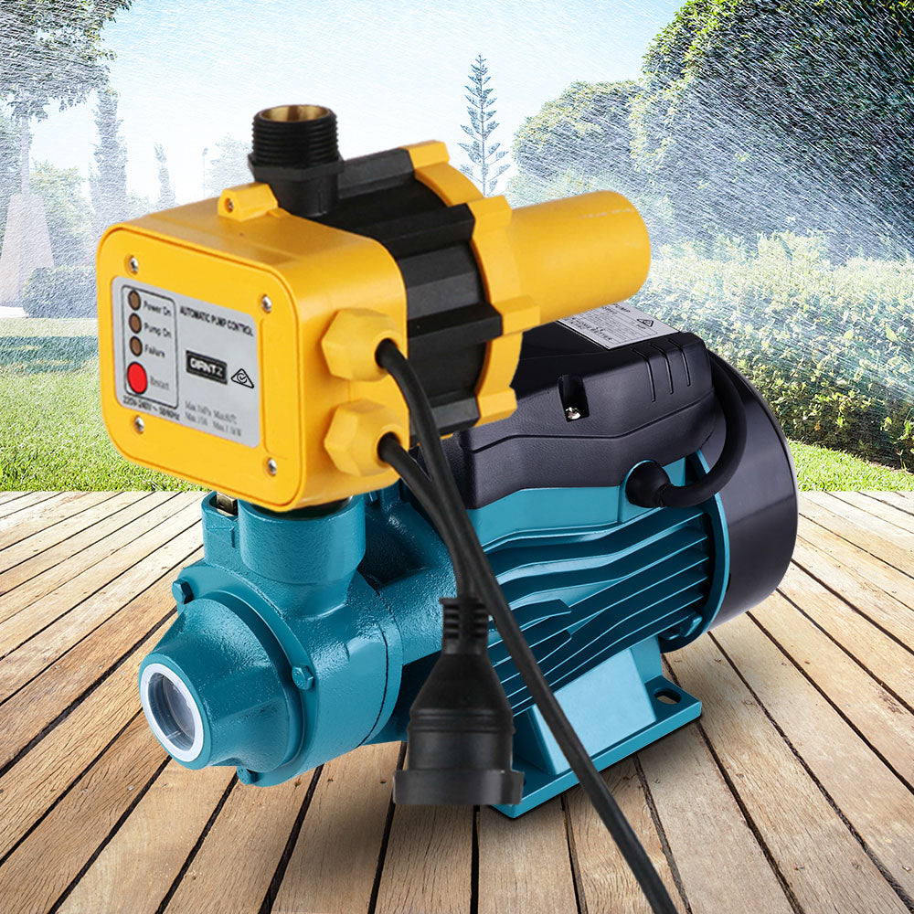 Outdoor application of the pump in a garden setting, ideal for irrigation and residential use