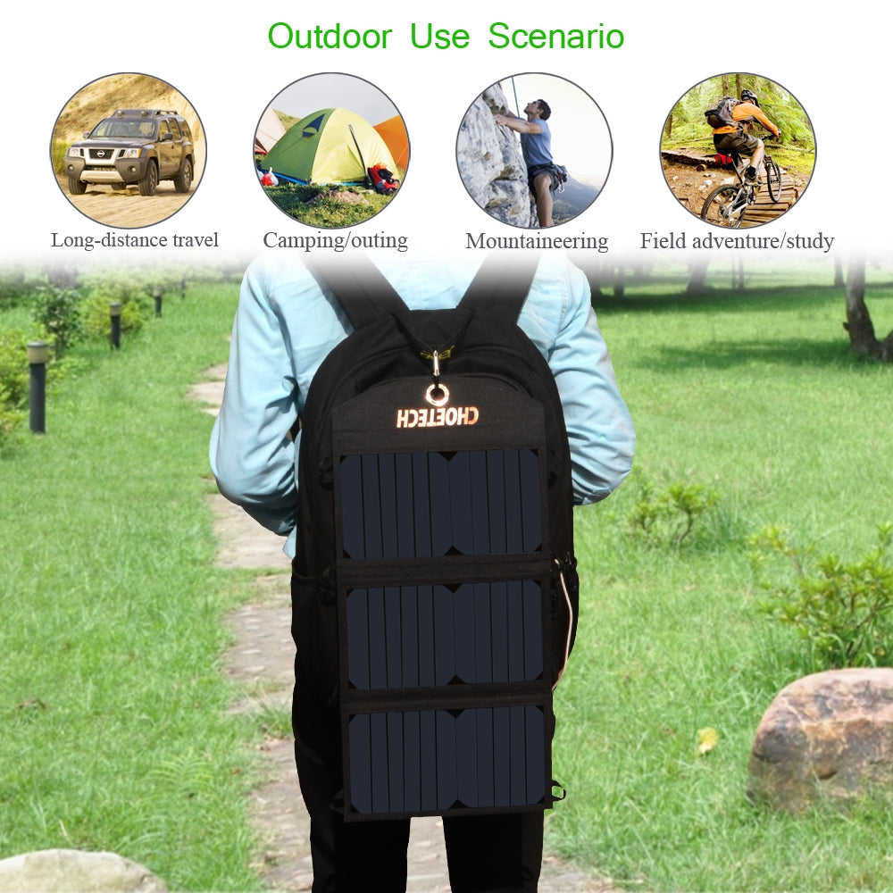 CHOETECH SC001 19W Ultra Portable Solar Powered USB Charging System