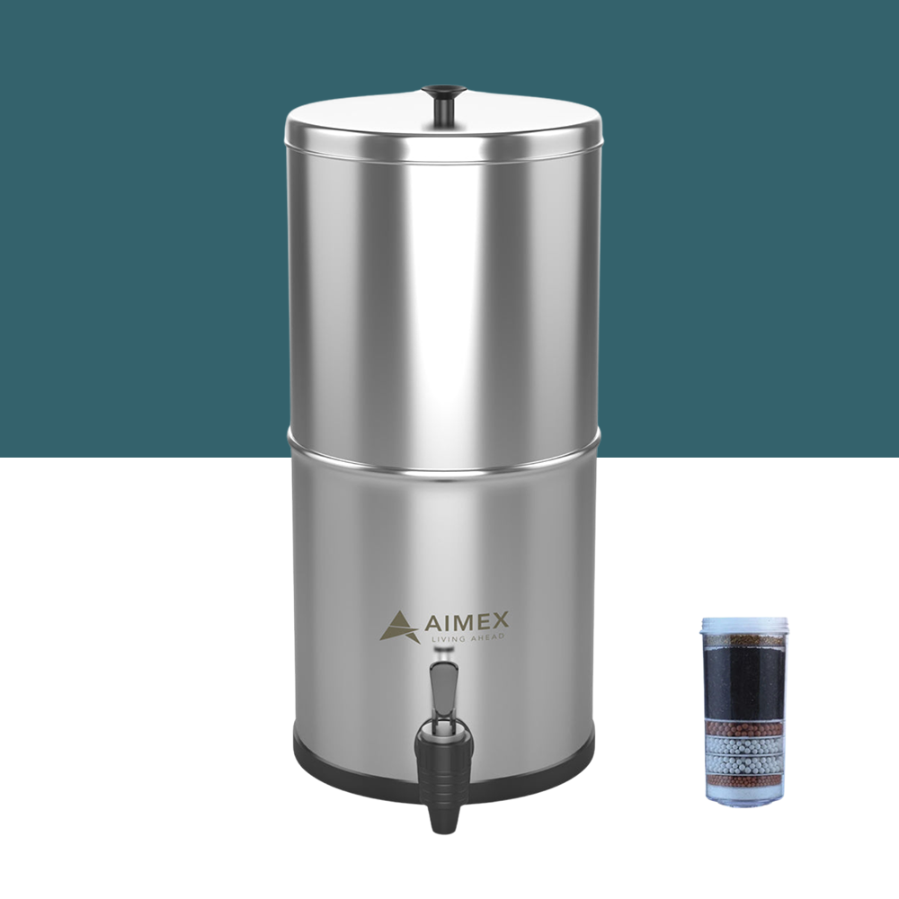front view of Aimex Stainless Steel 304 AA Water Filter System