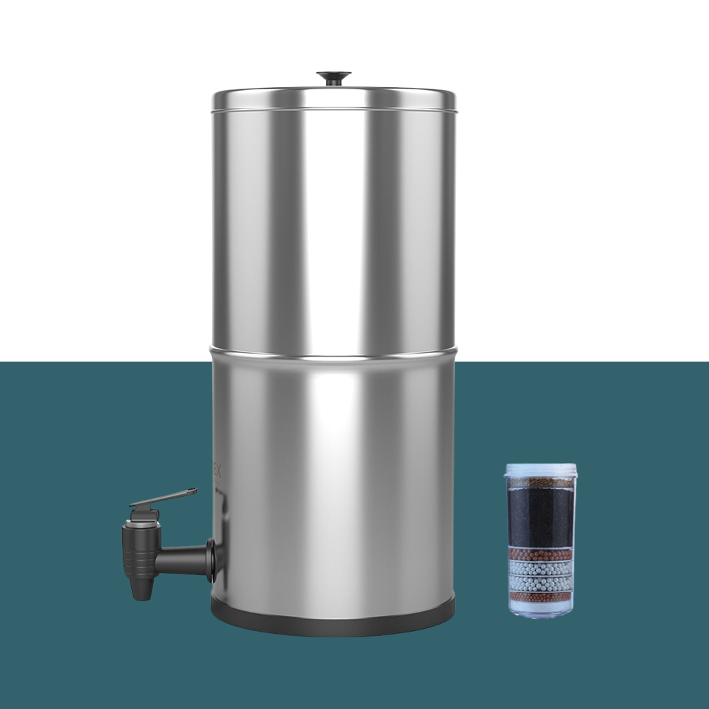 side view of Aimex Stainless Steel 304 AA Water Filter System
