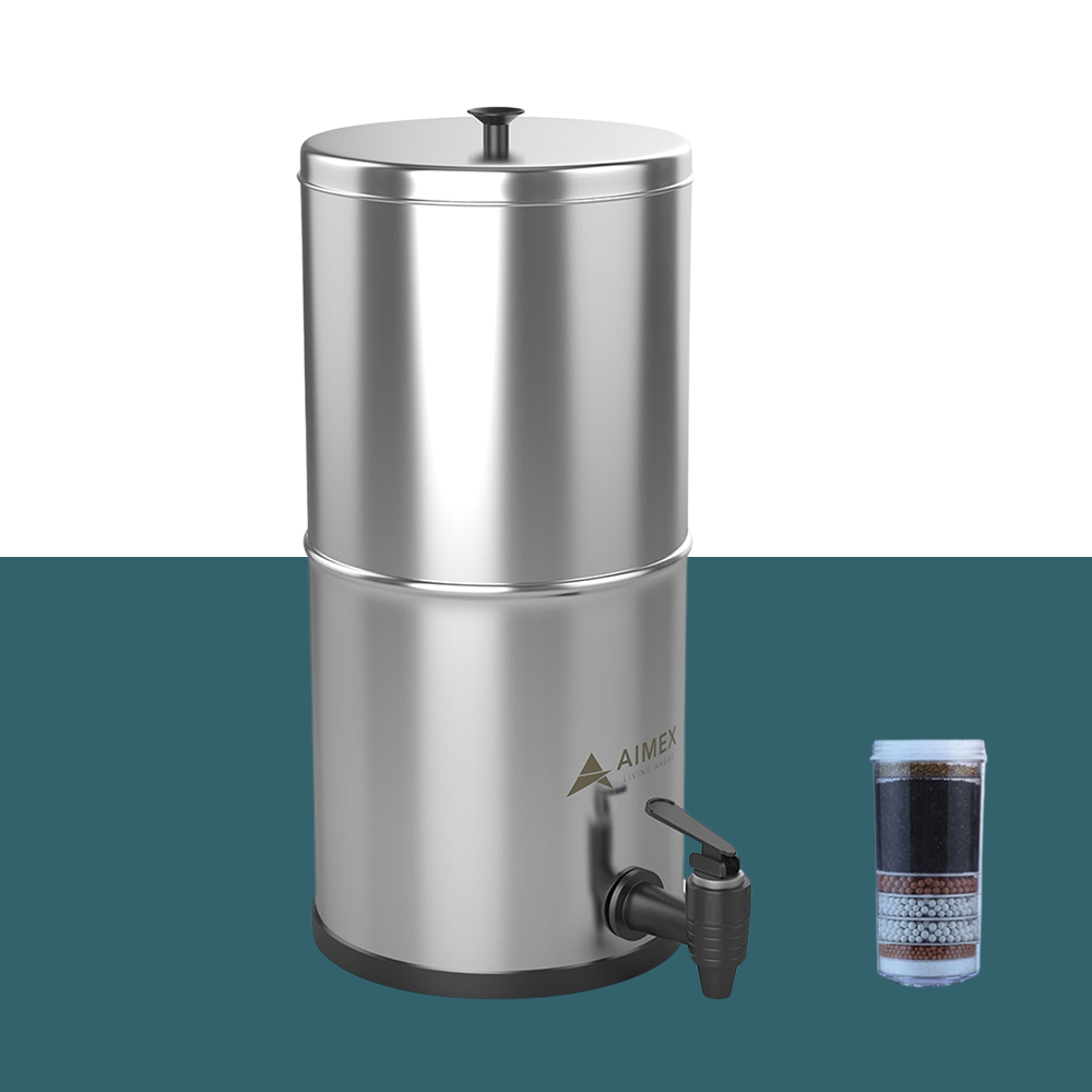 front view of Aimex Stainless Steel 304 AA Water Filter System