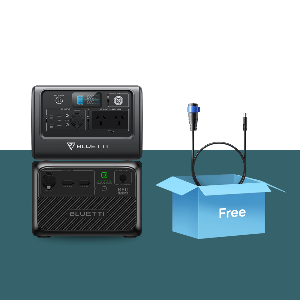 Bluetti power station with free bonus solar charging cable set o