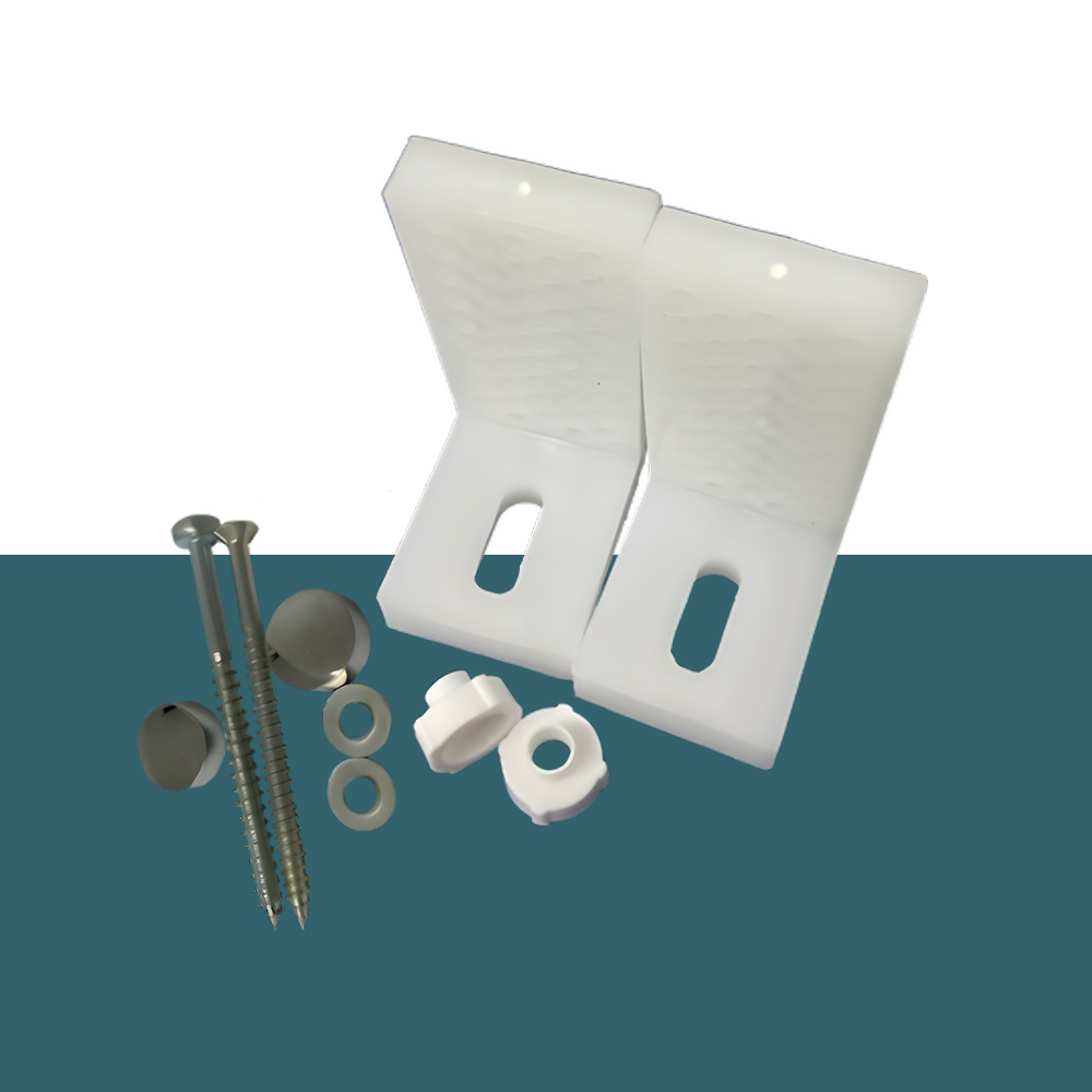 Ecoflo Porcelain Pedestals and Seats attachments like bolts and screws and plastic hooks