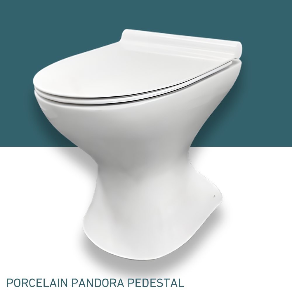 Ecoflo Porcelain Pedestals and Seats side view