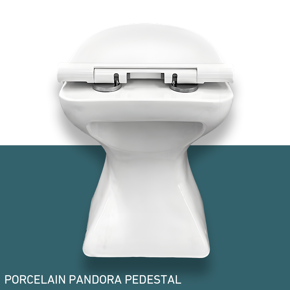 Ecoflo Porcelain Pedestals and Seats rear view