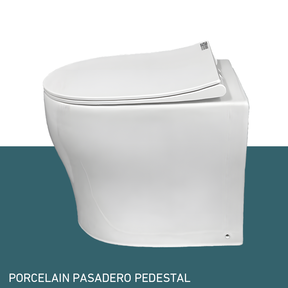 Ecoflo Porcelain Pedestals and Seats side view