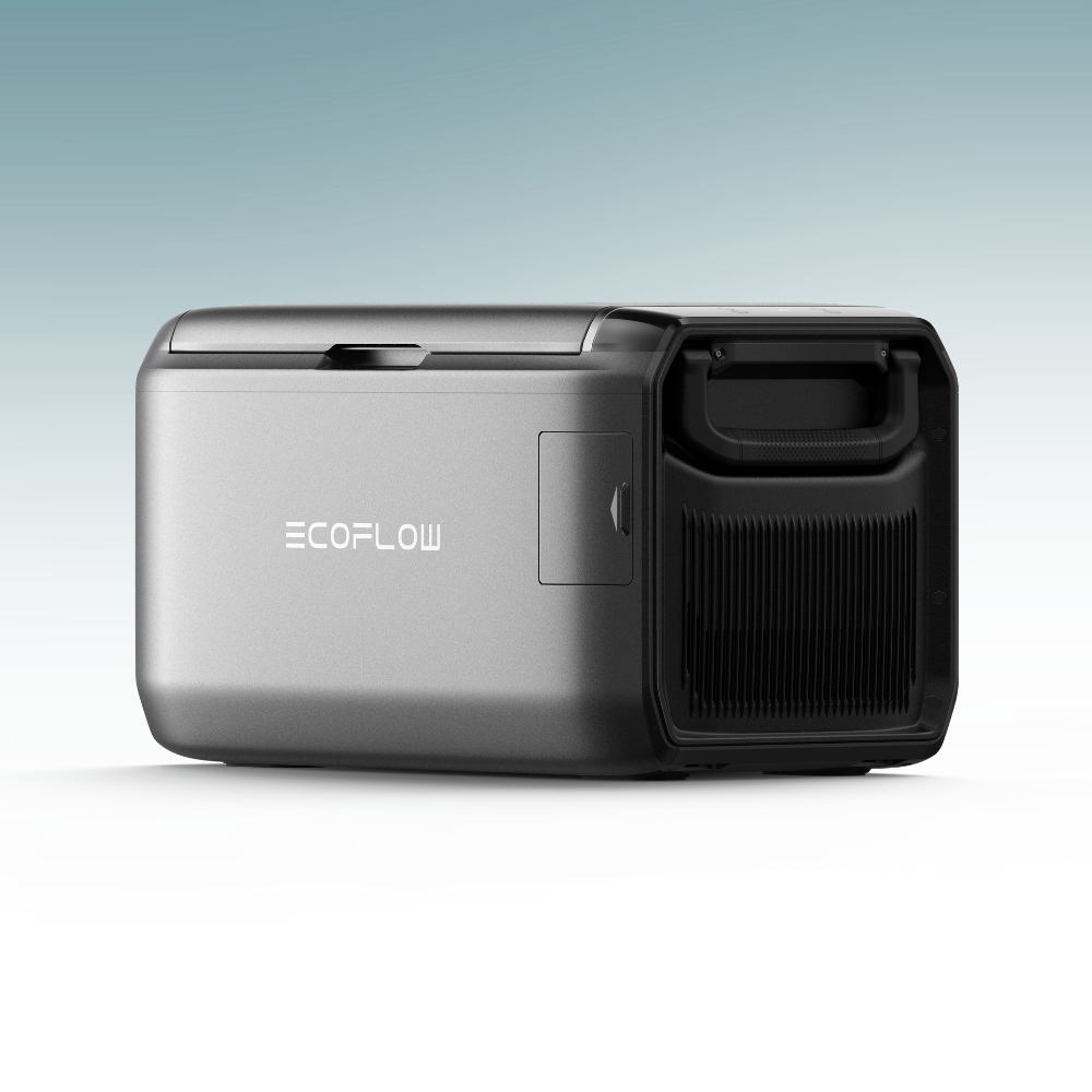 EcoFlow device on a gradient background