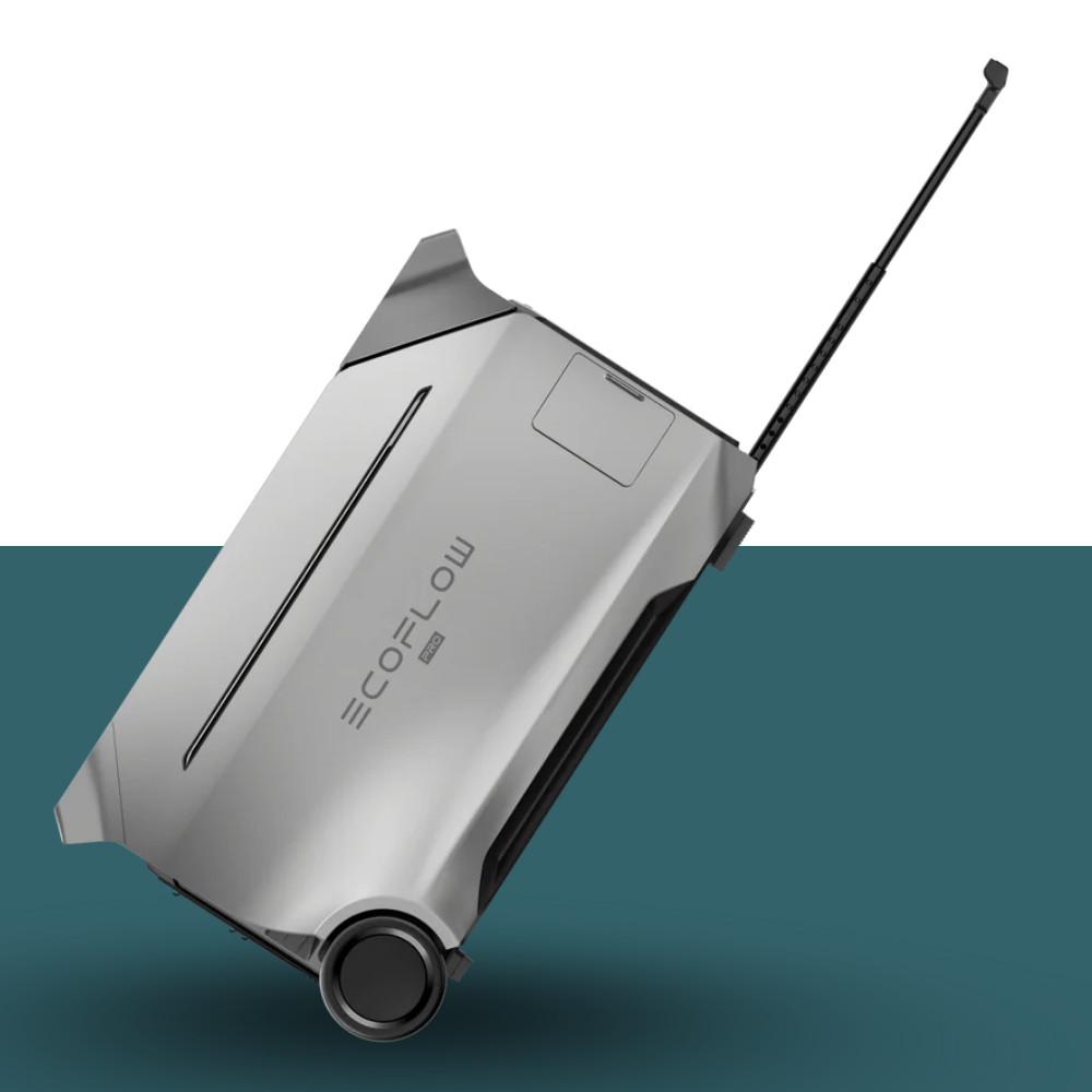 EcoFlow device on a gradient background