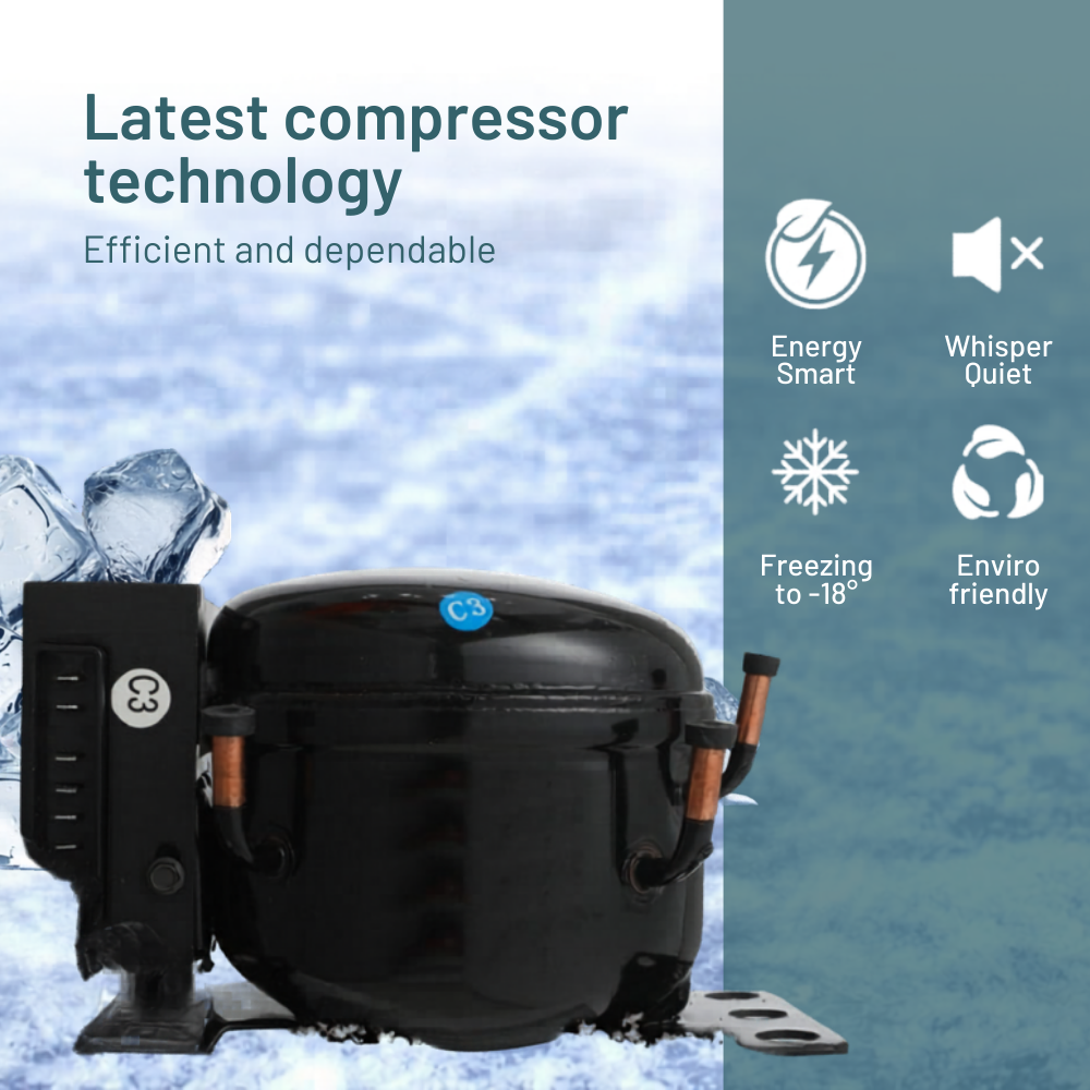 Compressor technology on a snowy background