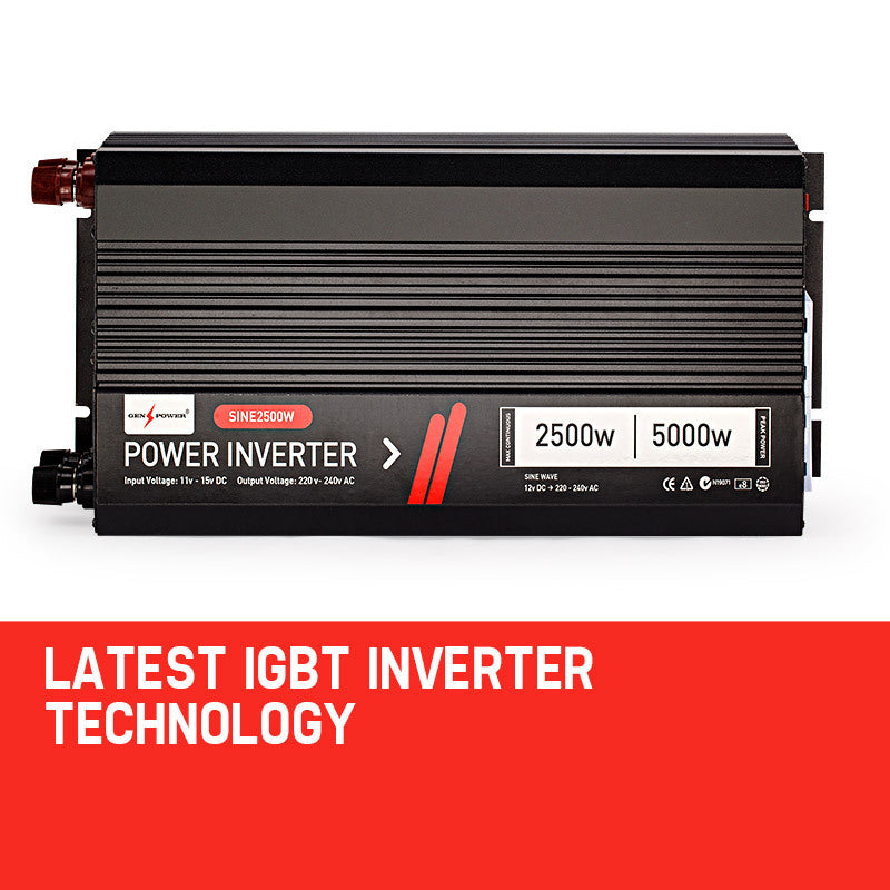 Side Profile: Showcasing the inverter's compact size and its latest IGBT inverter technology for improved energy efficiency and performance.