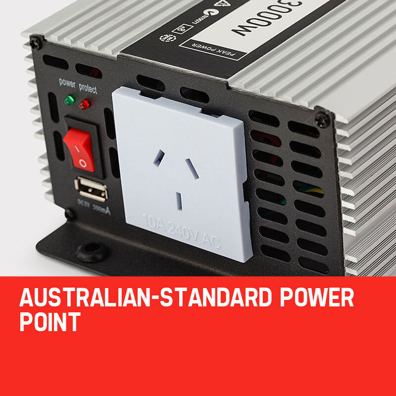 Featuring a close-up of the Australian-standard power outlet, ensuring compatibility with a wide range of devices and appliances.