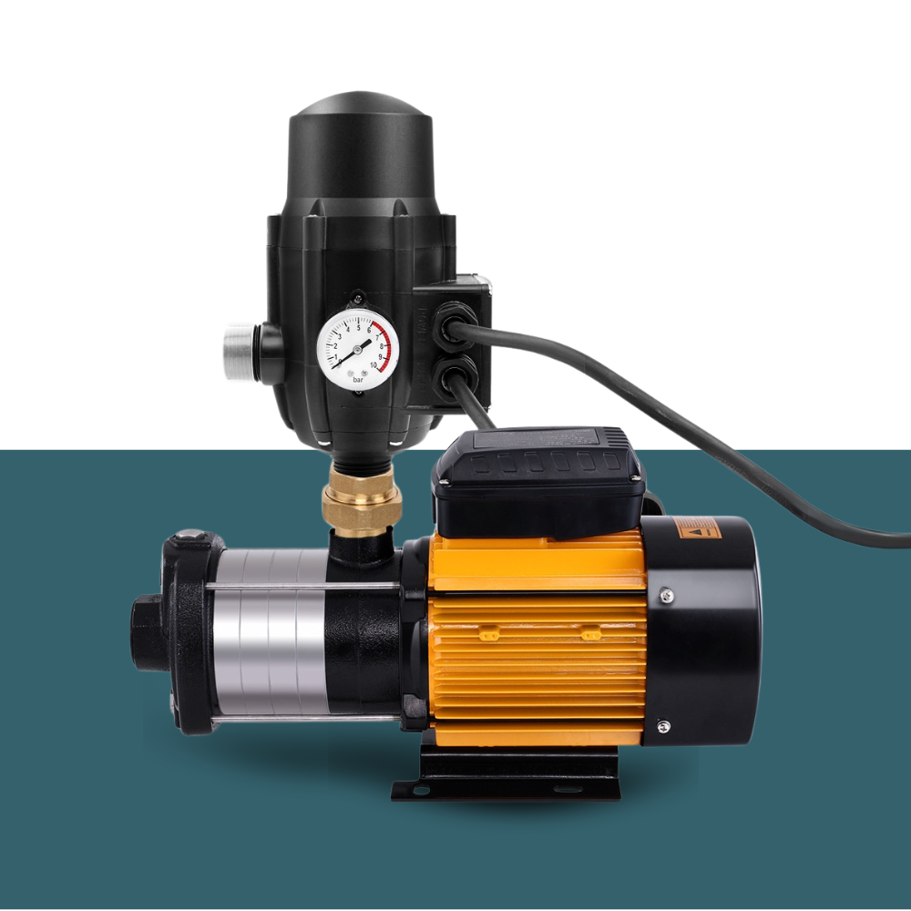 Angled front view of Protege pump, clearly displaying the motor and controller components.