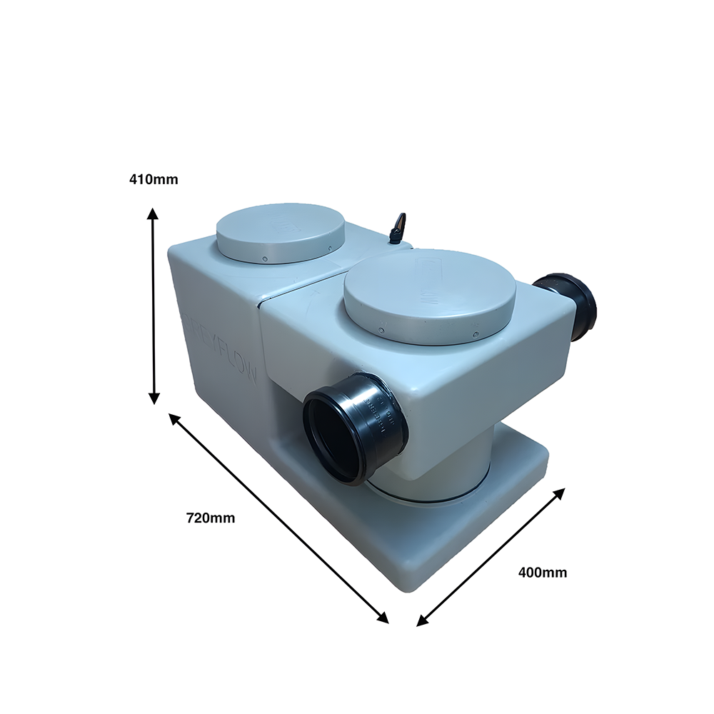 dimensions of GreyFlow PS Greywater Above Ground Diverter 100W