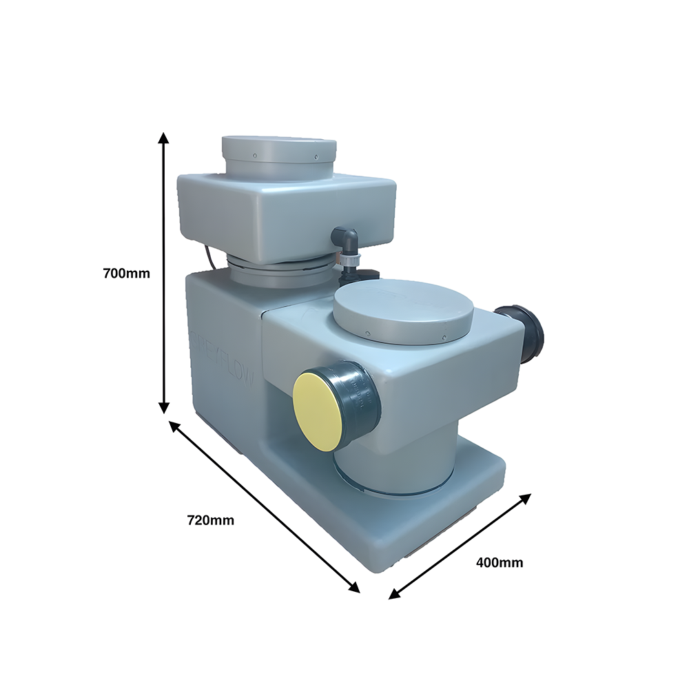 dimensions of GreyFlow PS Greywater Above Ground Diverter 100W