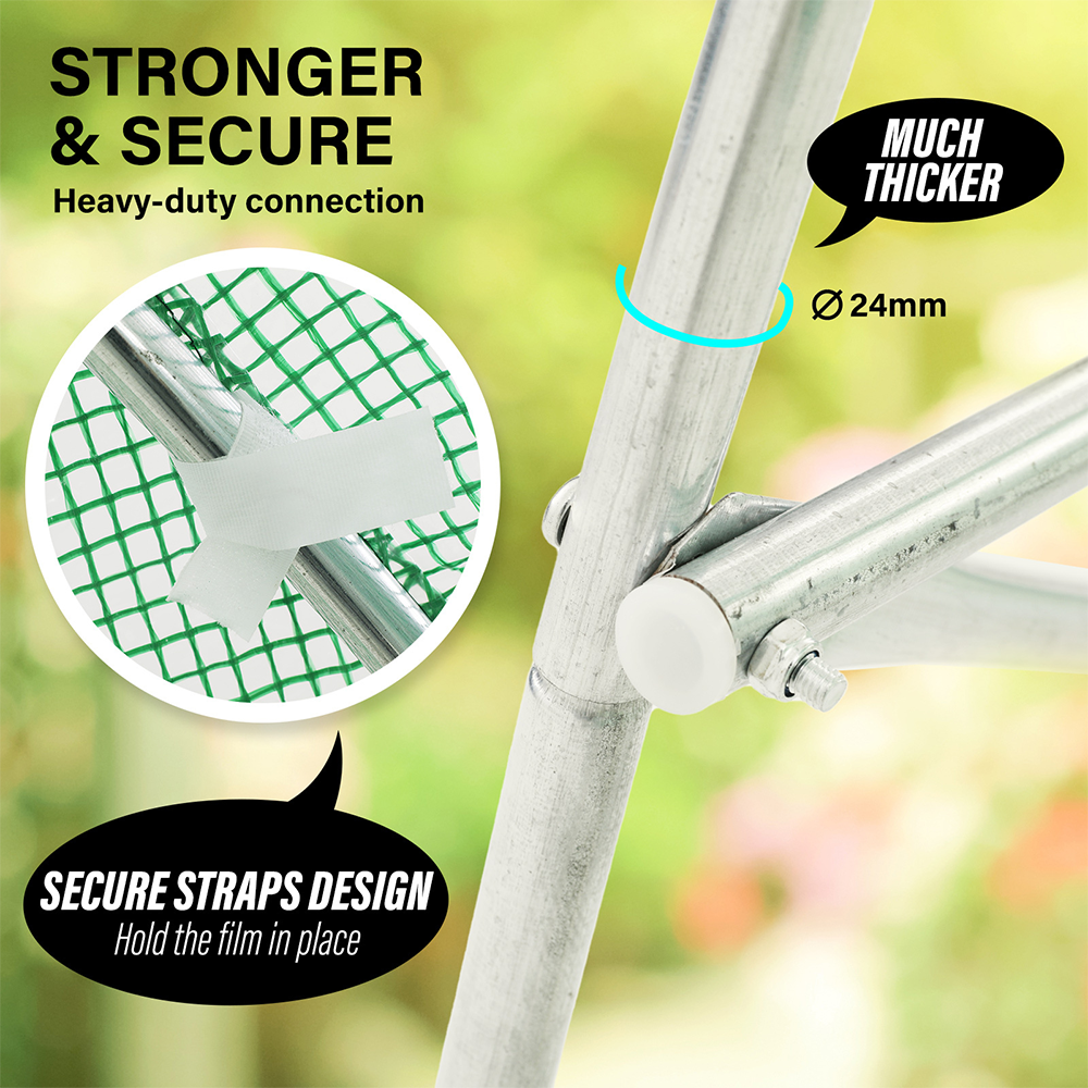 Home Ready 6 x 3 x 2M PE Walk In Greenhouse Tunnel