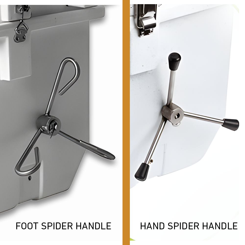 2 types of handles of Nature's Head The Classic Composting Toilets