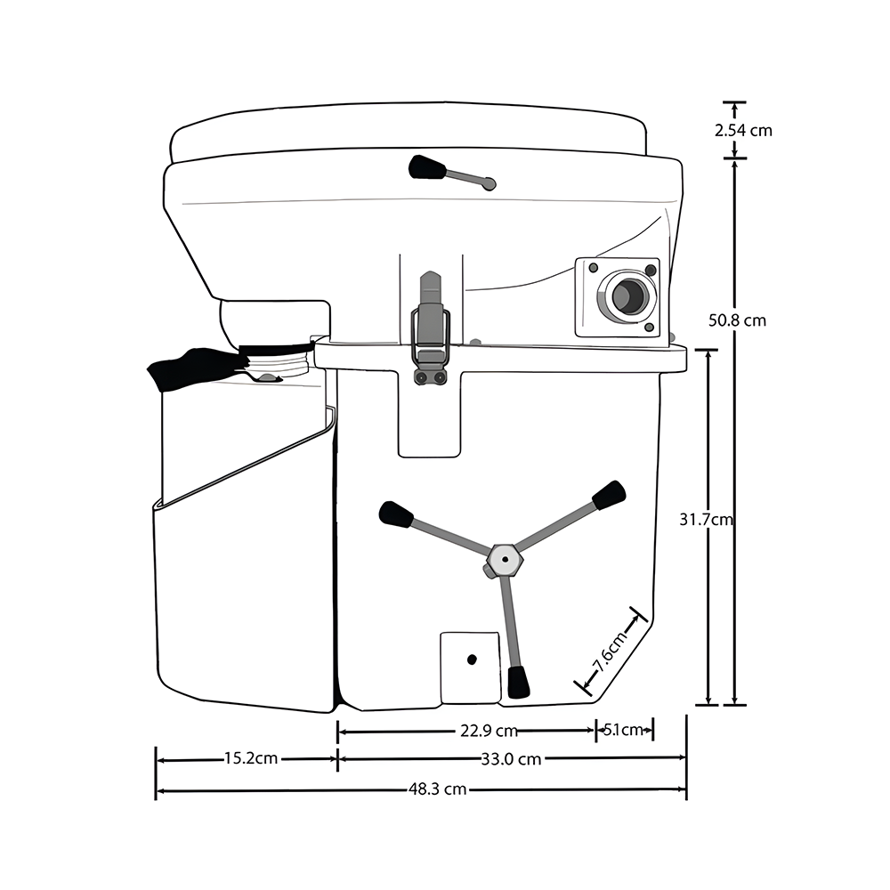 dimensions of Nature's Head The Classic Composting Toilets