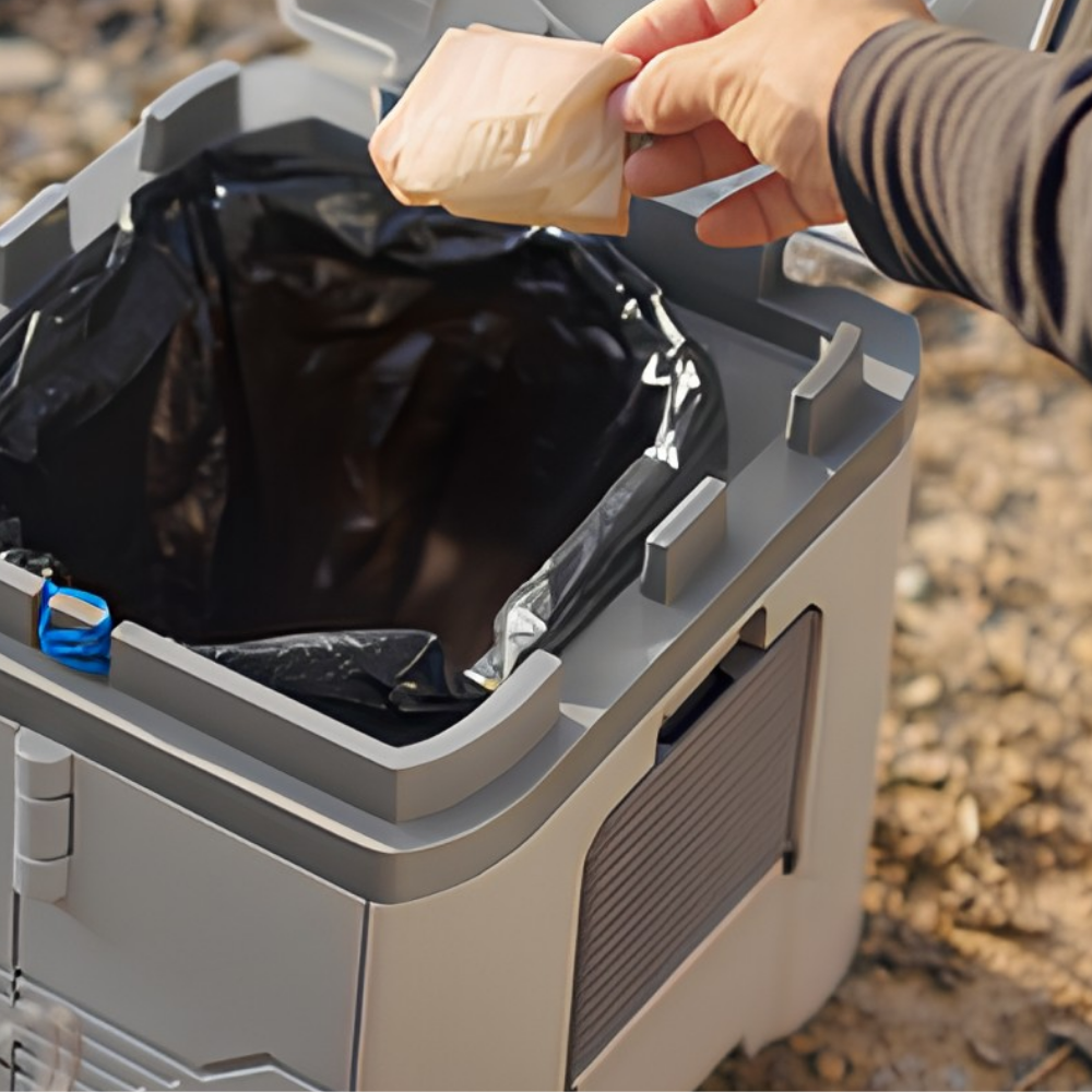 New Aim Foldable 3-in-1 Portable Toilet with Odour-Proof Lid