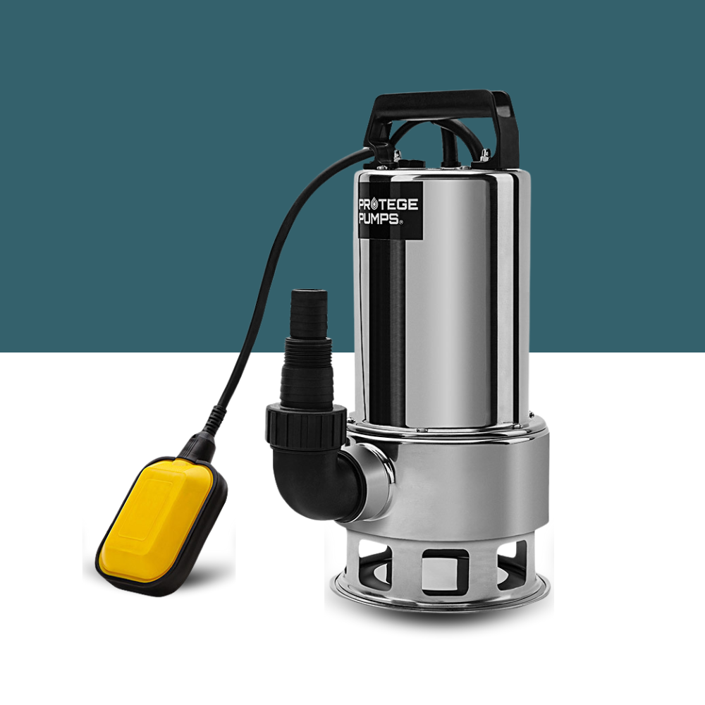 Water Tank Application
Outdoor scene of a water pump connected to a hose, irrigating a green field from a large storage tank in the background.