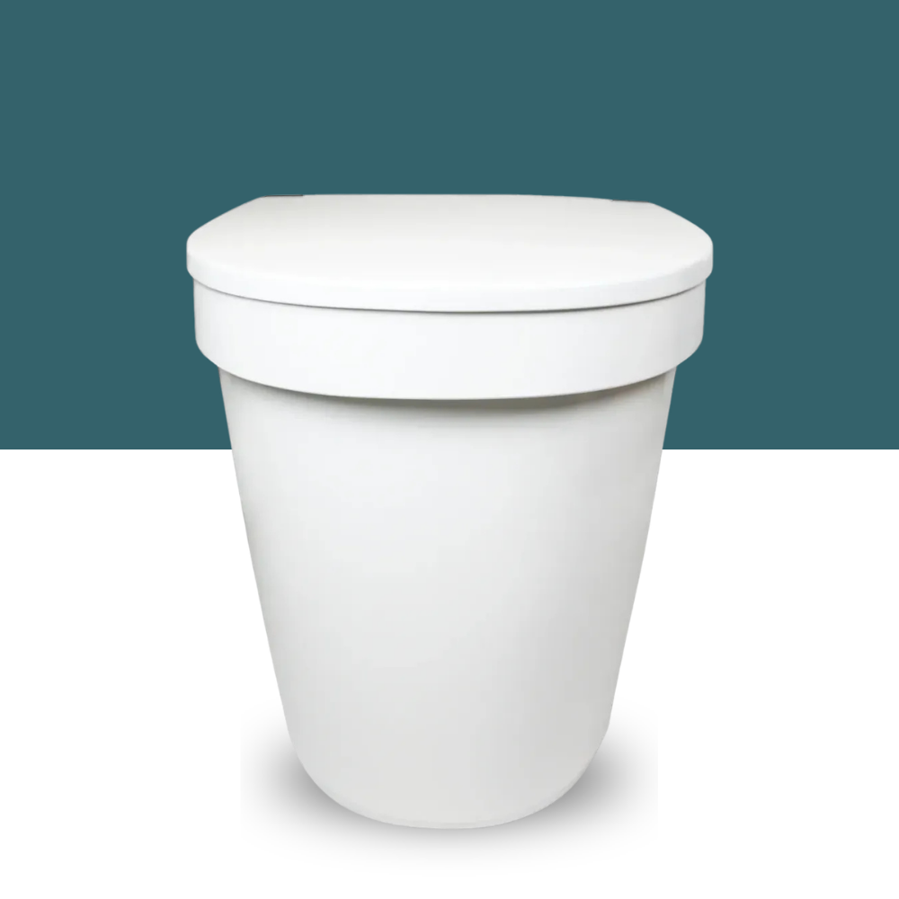 Separett Tiny® Composting Toilet With Urine Tube on a white background