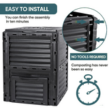 easy installation of 300L Large Outdoor Compost Bin