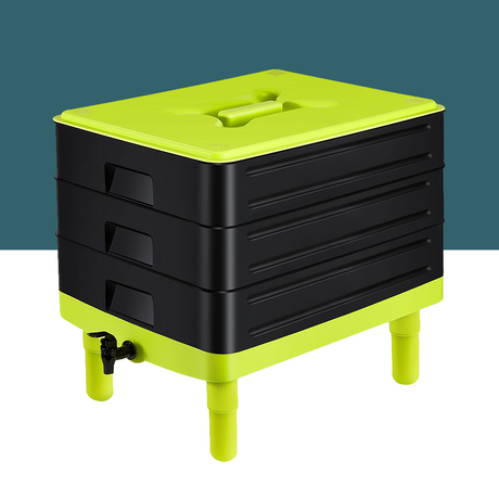 front view of 60L Large 3-Tray Worm Compost Bin