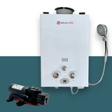 front view of 6L Tankless LPG Portable Gas Water Shower Heater System