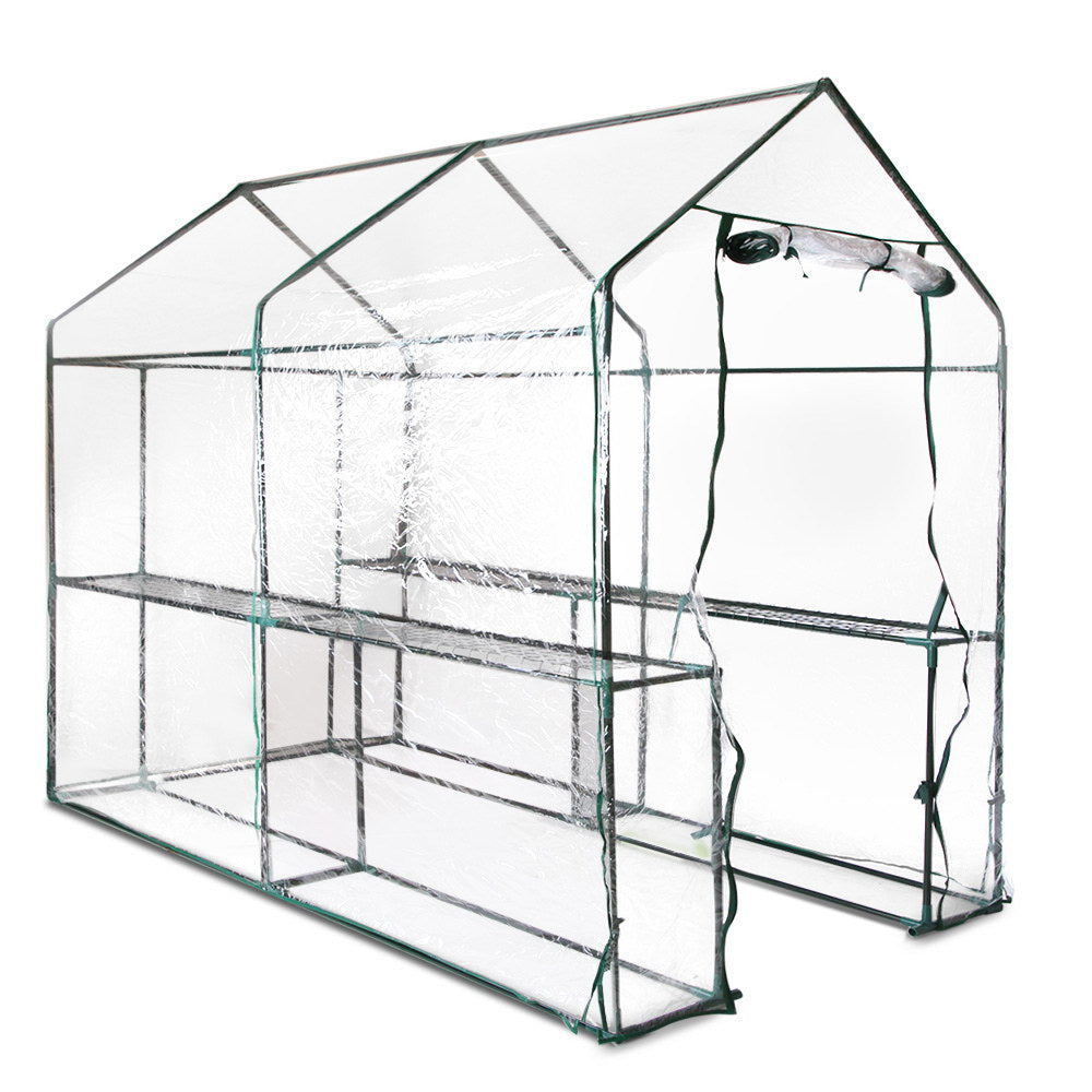 Greenfingers 1.2 x 1.9 x 1.9M W4-Shelf Walk in Greenhouse