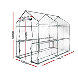 Greenfingers 1.2 x 1.9 x 1.9M W4-Shelf Walk in Greenhouse