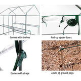 Greenfingers 1.2 x 1.9 x 1.9M W4-Shelf Walk in Greenhouse