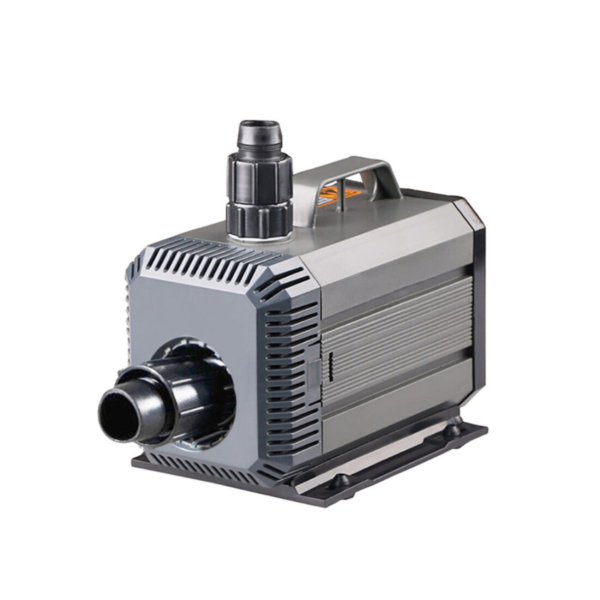 Side View of Submersible Pump - A detailed side view highlighting the pump's sturdy design and handle.