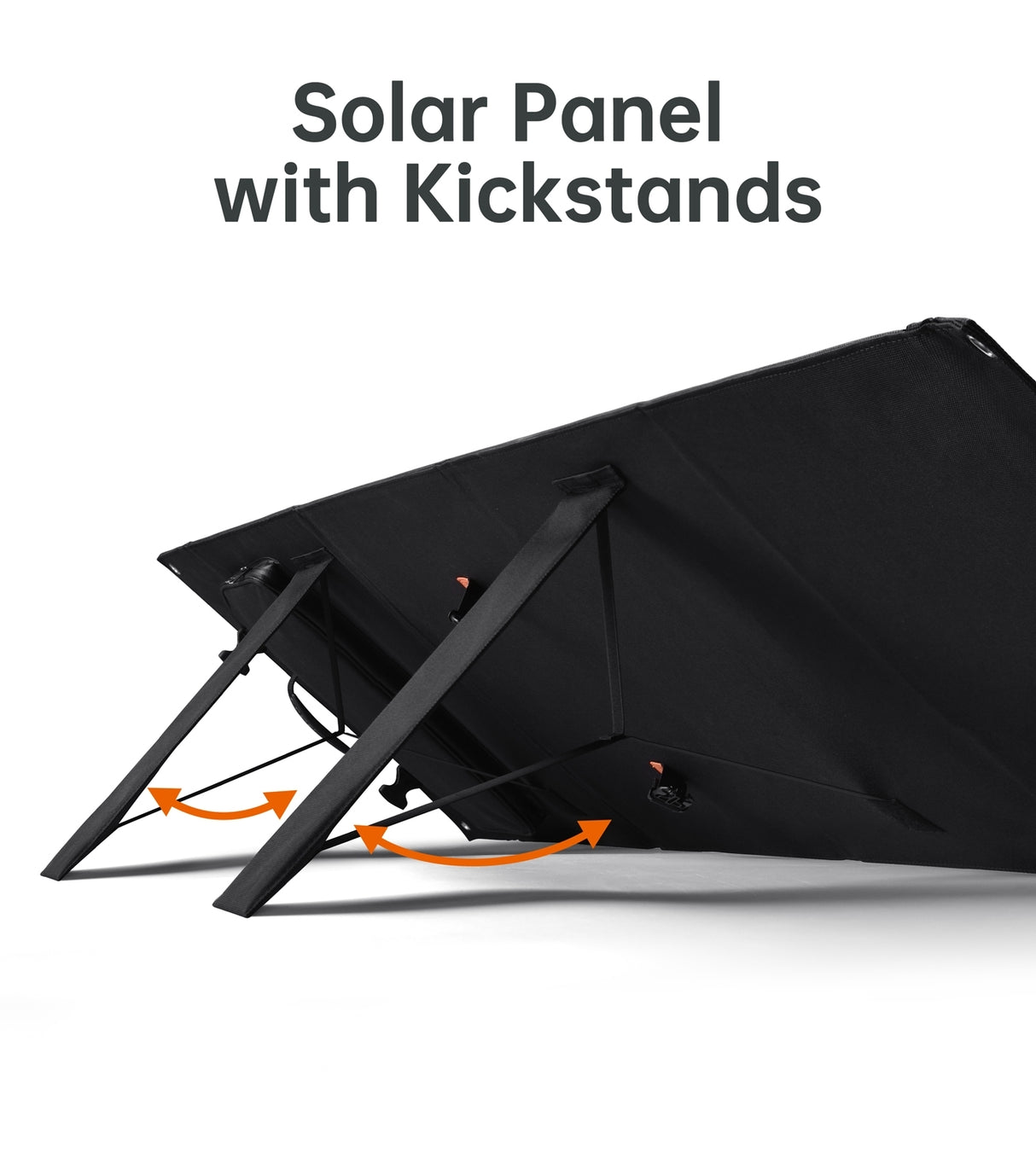 A close-up view of the solar panel’s kickstand in use, showcasing its stable positioning for optimal sunlight absorption.