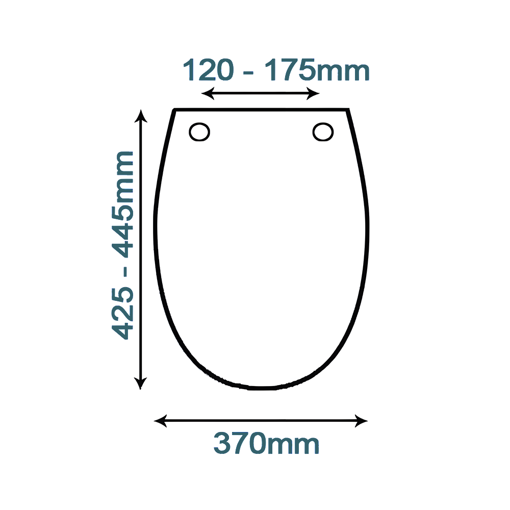 dimensions of Atlantic Spa Standard Toilet Seat