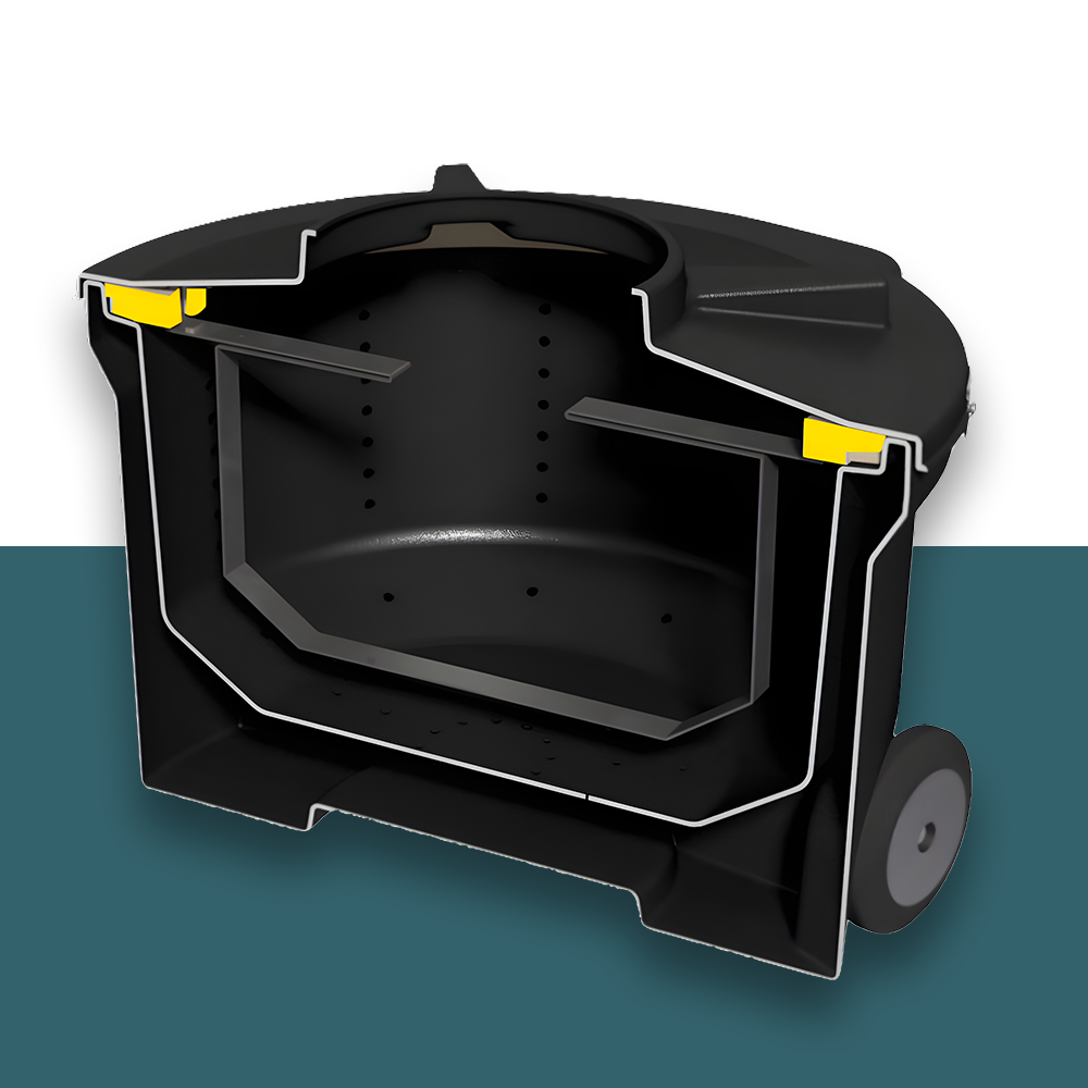 section view of Clivus Multrum Low Profile Extra Out Of Service Waterless Composting Chamber