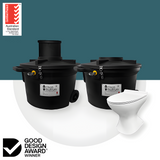 Clivus Multrum Low Profile Waterless Composting Toilet with Porcelain Pedestal