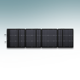 Foldable solar panel on a gradient gray background