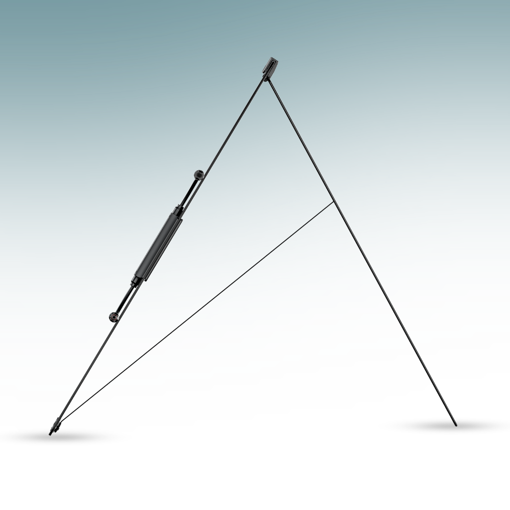 Side view of foldable solar panel on a gradient gray background