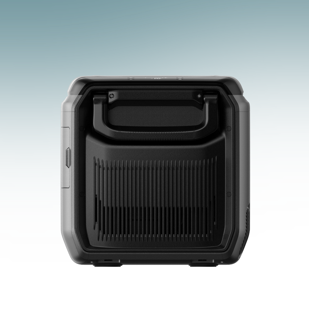 Black rectangular object with textured surface on a gradient background