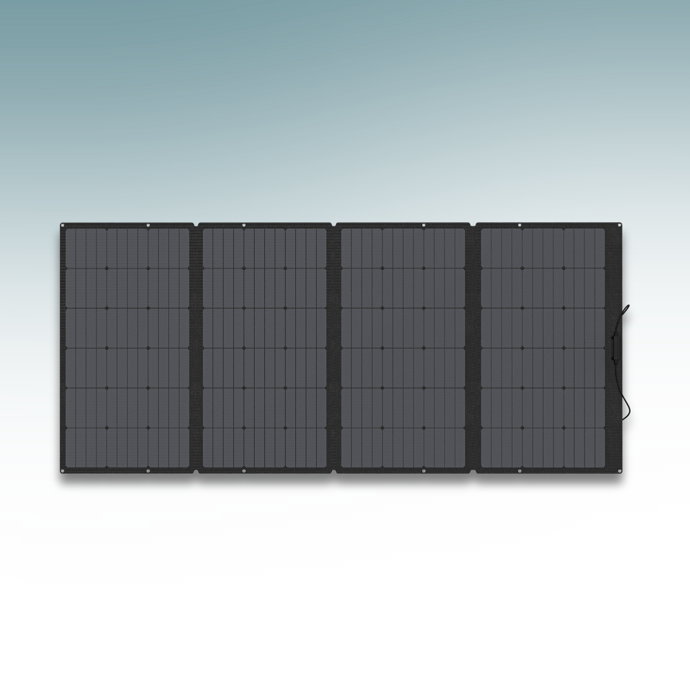 Foldable solar panel on a light gray background