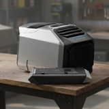 Lifedtyle shot of EcoFlow Battery for Wave 2 Portable Air Conditioner