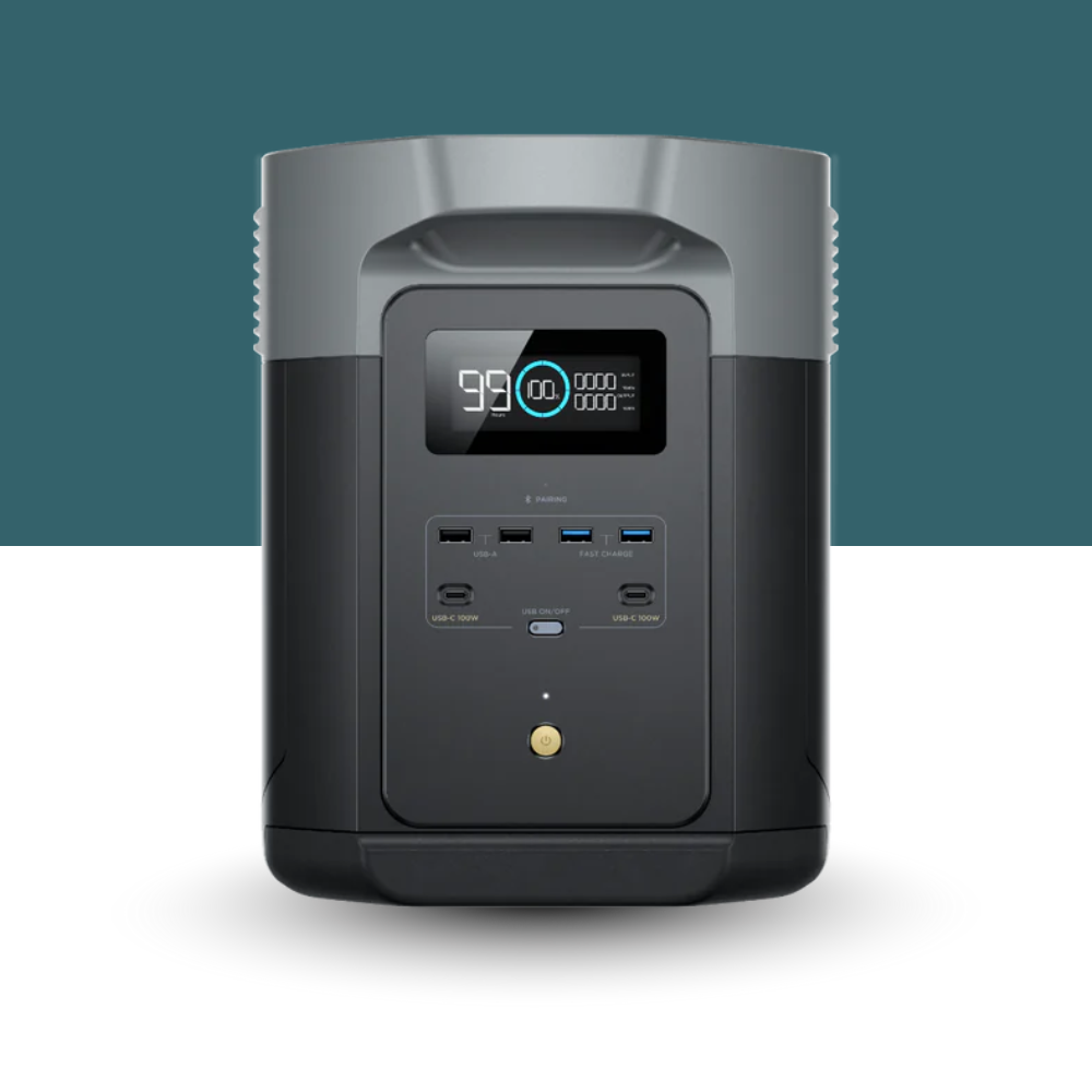 Power station with digital display on a white background