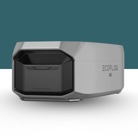 EcoFlow device on a white background with a teal gradient