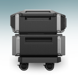 Rear view of Front view of EcoFlow Delta Pro Ultra Inverter + Battery Set